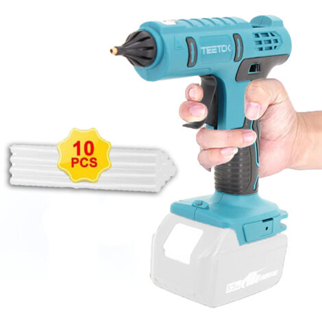Klebepistole, kabellose Klebepistole,18 V Lithium-Akku, tropffreie Heißklebepistole, mit 10 Stück 11 mm Klebestiften, ideal für Heimwerker-Reparaturen (keine Batterie oder Ladegerät),Kompatibel mit Ma