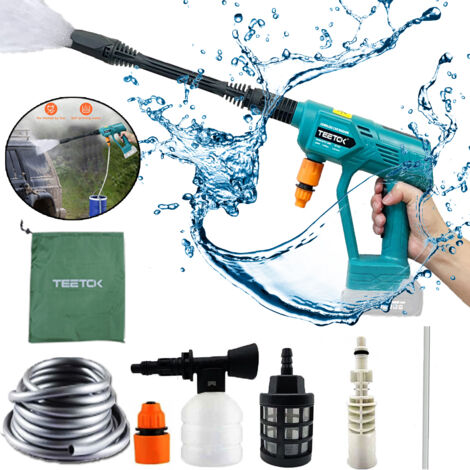 Akku-Hochdruckreiniger, Wasserpistolen-Spray-Hochleistungs-Jet-Autowaschreiniger(Akku und Ladegerät nicht im Lieferumfang enthalten),Kompatibel mit Makita-Akku