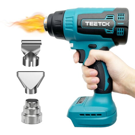 Schnurlose Heißluftpistole Mit Akku - 550°C Maximaltemperatur Mit 3 Düsen Für Heimwerker