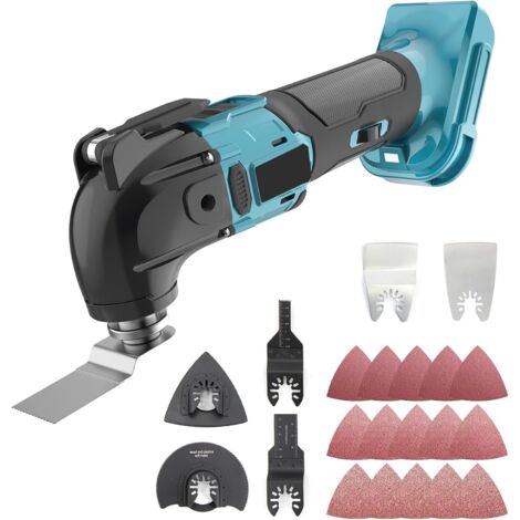 Multifunktionswerkzeug, Akku-Schaukel, keine Vorrichtung, 6-Getriebe, 22-Zubehör, verwendet für Demontage, Schaben, Schneiden (ohne Batterie), kompatibel mit Makita-Batterien