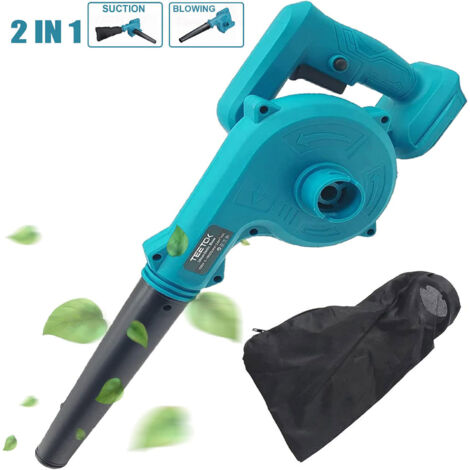 Soffiatori e aspiratori a batteria, soffianti d'aria da giardino 2in1 per neve/patio/giardino/pulizia del garage (solo corpo, compatibile con batteria Makita 18V)