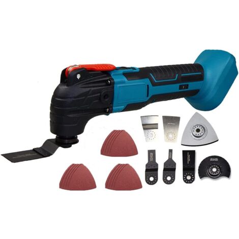 Sostituzione degli utensili oscillanti a batteria,Multi Tool Velocità variabile con accessori Scarti di taglio (solo utensile, senza batteria),Compatibile con la batteria Makita