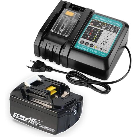 Batteria Makita 18V 5.5Ah Ioni Di Litio | Ricambio Compatibile Con BL1860B BL1850B BL1840B | 2 Pezzi Con Indicatore LED