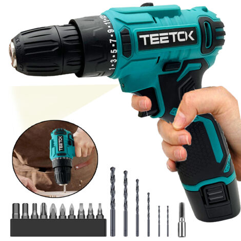 Trapani e trapani combinati, set di cacciaviti per trapano a batteria per trapano elettrico da 12 V 20 pezzi con 1 batteria e caricabatterie (1/5)