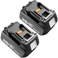 2 Batterie 18V 5.0Ah Per Makita – Ricambio BL1850B/BL1860, Con Indicatore LED, Più Durata Del 25% Rispetto A 4Ah