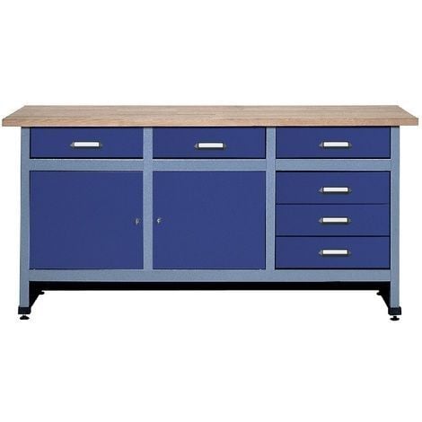 Küpper Workbench 12159, 170 X 84 X 60 Cm, 3 Drawers, 3 Doors, 300 Kg