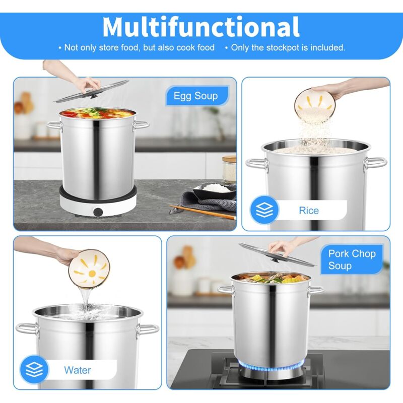 Suppentopf Edelstahl 56 Liter - Mit Hahn Für Professionelles Kochen