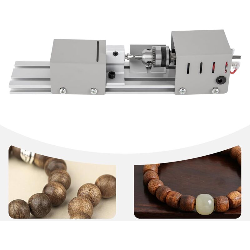 Mini-Drehmaschine 100 W – Metall- Und Holzbearbeitung, 4000–9000 U/min, 7 Geschwindigkeiten, Inkl. 6 Schneidklingen Und Spannfutter 0,6–6 Mm