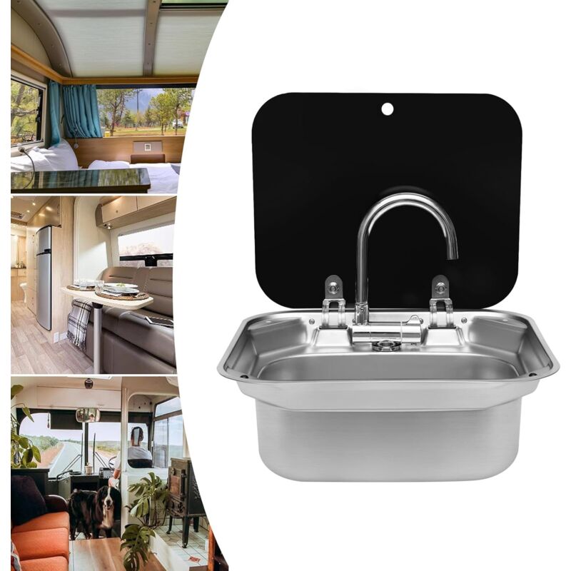 230V Camping Spüle Bausatz Waschbecken Spülbecken Produktbild-Vorschau 2