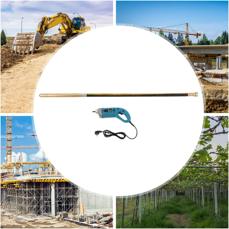 MSW Betonrüttler 2000W - 430x40mm Flaschenrüttler Mit 12.000 U/min