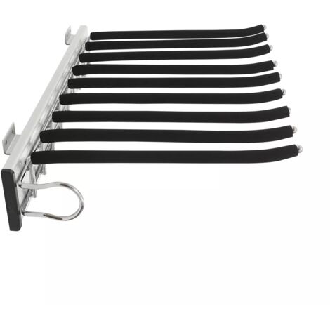Hosenauszug Hosenhalter Edelstahl Hosenbügel Ausziehbar Schrankzubehör Ausziehbarer Hosenauszug Kleiderschrank Hosenhalter Hosenbügel für 9 Hosen, Links