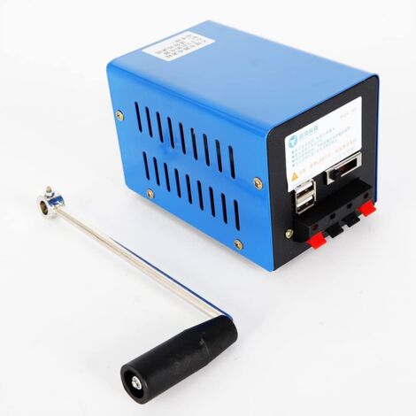 Handkurbel Generatoren, 20W 2000 U/min Manuelle Kurbel Generator Multifunktions Tragbare Handkurbel Generator Hochleistungs USB Ladegenerator für Notfallkommunikation, Tourismus, Notstrom