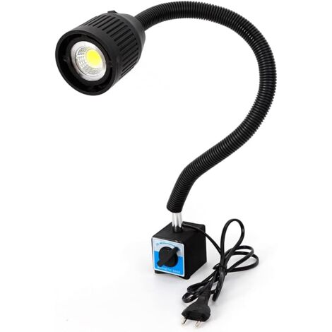 Drehmaschine Led Licht, Maschinenlampe LED 110V-220V Drehmaschine Lampe 5W Flexibel Wasserdicht Arm Licht Base für Handwerk, Werkbank (Nicht-Magnetisch Sockel)