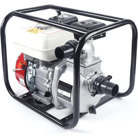 Benzin-Wasserpumpe, 2 Zoll 6,5PS 4-Takt-Motor Schmutzwasserpumpe Gartenpumpe Teichpumpe f眉r Teich Garten oder Haus (4.8kw, Max.36 M鲁/H, Max. 28 m F枚rderh枚he, 3,6L Tank)