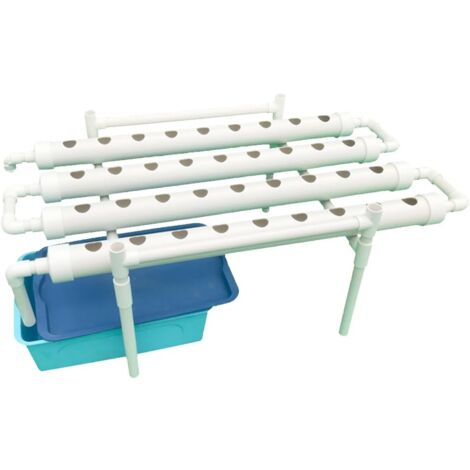 1 Layer Hydroponic Grow Kit mit 36 Pflanzstellen, PVC Erdlose Pflanzenanbau-Systeme mit Wasserpumpe Hydroponische Anzuchtsets für Den Anbau Von Gemüse Und Obst auf Balkonen Garten Terrasse Höfen