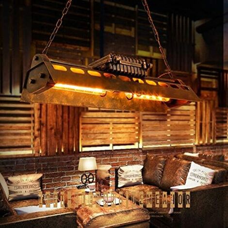 Metall Pendelleuchte Retro Pendelleuchte Vintage Höhenverstellbare Hängelampe Eisen Stil Industrielle Pendelleuchte für E27 Leuchtmittel, geeignet (Leuchtmittel nicht inklusive)