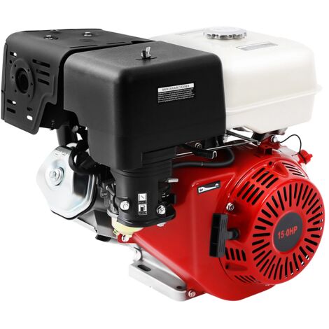 15 PS 9,7 kW Benzinmotor Standmotor Kartmotor Antriebsmotor mit 25 mm Ø Welle,420CCM Gokart mit Motor Pocket Bike Benzin Motor 4 Takt,Zugstart,Effizientes Kühlsystem