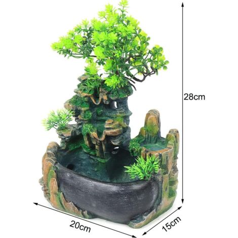 Zimmerbrunnen Mit LED Wohnzimmer Wasserfall Tischbrunnen, Steingarten
