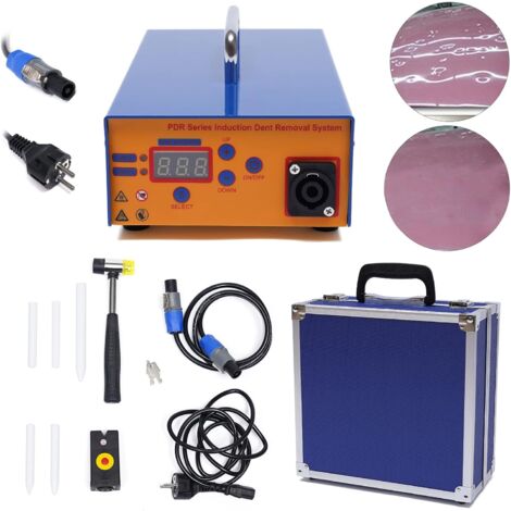 Elektromagnetische Induktion Beulen Reparaturset, 220v 1380w Dellen Reparaturset Auto Ausbeulwerkzeug Induktionsheizgerät kfz mit Digitaler Bildschirm
