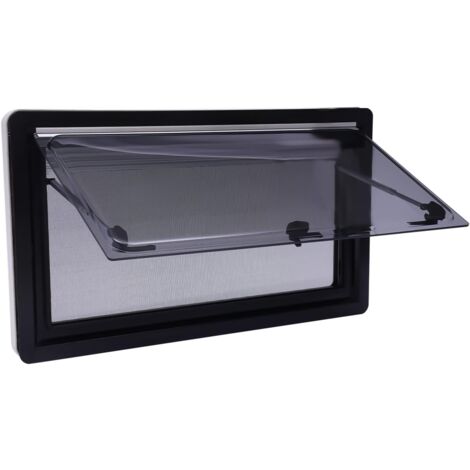 Ausstellfenster Camper Wohnwagenfenster Seitenfenster Ausstellfenster Seitenfenster Wohnmobil Fenster Push Fenster für RV Wohnwagen Kastenwagen Van Camper (900 x 500 mm)