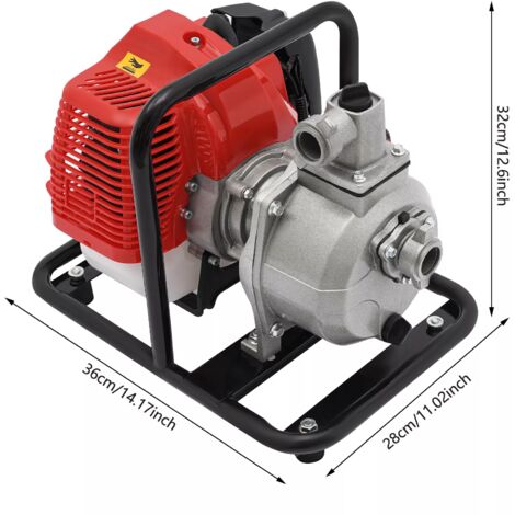 4-Takt Benzin Wasserpumpe 1.2KW - Schmutzwasserpumpe Für Garten & Bau