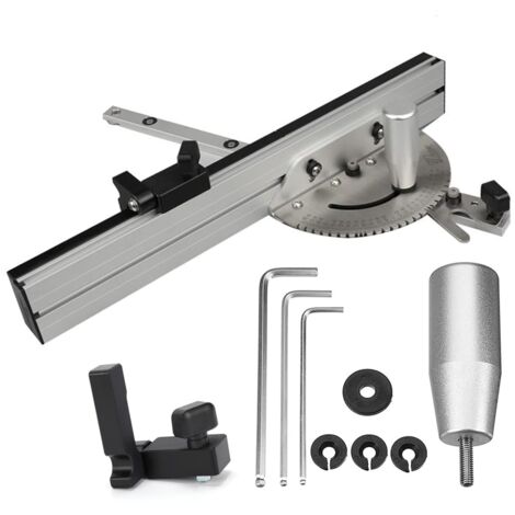 Gehrungslehre Winkelanschlag Hochgenaue Tischkreissäge Kit mit verstellbarem Flip-Stop 450mm