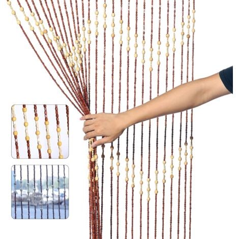 Perlenvorhang Balkontür 90x200cm - 64 Stränge Kristall Acryl Als Insektenschutz & Deko Transparent