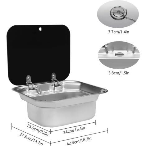 230V Camping Spüle Bausatz Waschbecken Spülbecken Produktbild-Vorschau 5