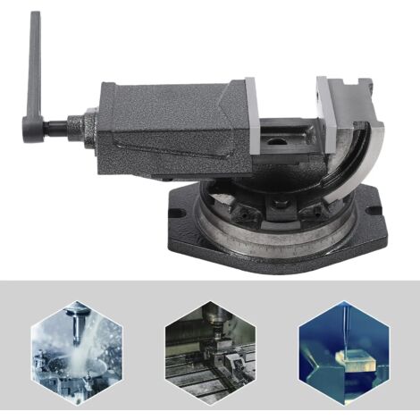 Schraubstock 100mm Maschinenschraubstock Bohrmaschinen Fräsmaschine Werkzeug Präzisions Maschinenschraubstock Kippbar Drehbar 360°