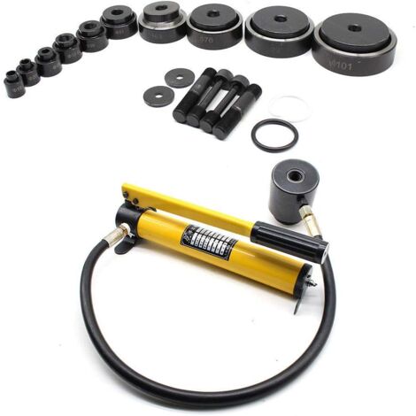 Blechlocher Lochstanze Zylinder Hydraulikpumpe Set im Koffer 15t Hydraulisch Cutting Die 16mm - 101mm