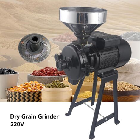 2200W Elektrisch Getreidemühle Korn Schleifmaschine Dry Kornmühle mit Trichter Mehlfuttermühle (1/5)