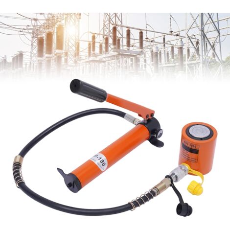 Hydraulik Handpumpe, 20-Tonnen 50mm CP-180 Handpumpe BSC-20 Hydraulischer Zylinder Hydraulikzylinder, Manuelle Hydraulikzylinder mit 1m Schlauch, für Richtsatz