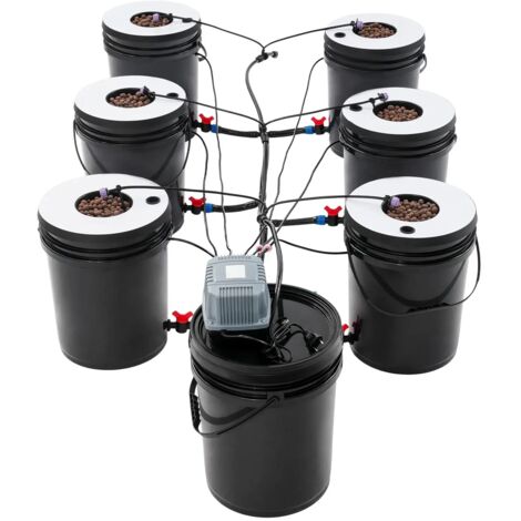 Hydrokultur Dwc Grow System Kit 20l X 7 Bucket Indoor Hydroponic Anzucht-System Indoor Hydroponic Hydrokultur Kit Für Home Indoor Hydroponic Anzucht-System