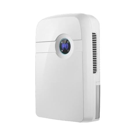 42W Luftentfeuchter Geräuschloser Dehumidifier Raumentfeuchter Elektrisch mit 2,5 L Wassertank und Automatische Abschaltung 24 x 13 x 36 cm