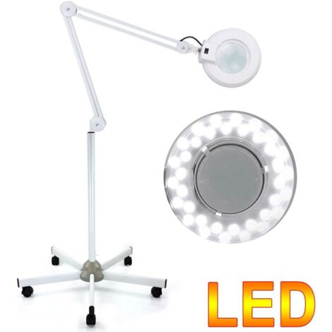 8X Lupenlampe 120 LEDs 24W Kosmetikstudio Lupe Lampe Standleuchte Lupenleuchte