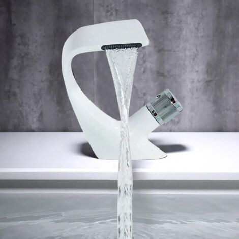 Bad Waschbecken Wasserhahn Waschtischarmatur Wasserfall Mischbatterie Badarmatur