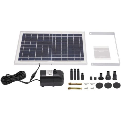 Solar Teichpumpe 10W 1000L/h - Bürstenloser Springbrunnen Für Garten