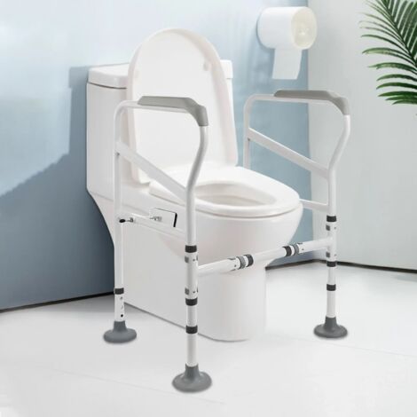 Toilettenstütze WC-Aufstehhilfe Toilettengestell Stützhilfe Einstellbare 100kg