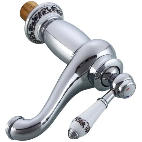 Retro Badezimmerarmatur Aus Messing – Einhebelmischer Für Waschbecken, Chrom, Mit Keramikventil