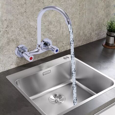 Küchenarmatur schwenkbarer Auslauf Wandmontage / Mischbatterie Küche Wasserhahn