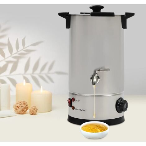 10L Groß Wachsschmelzer Elektrisch Wachs Melt Elektrischer Wachsschmelztopf for DIY Kerzenherstellung 30-110℃