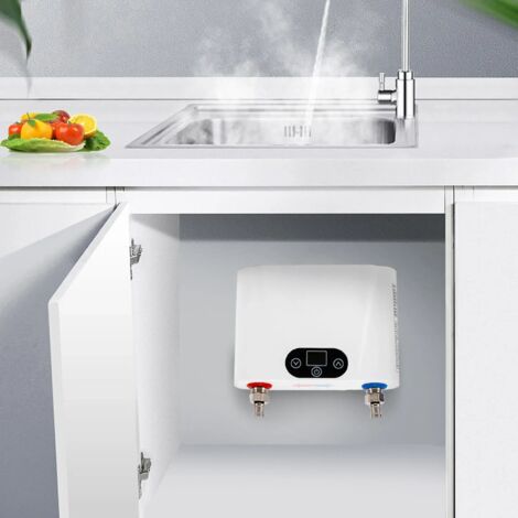 5.5KW Elektrischer Klein Durchlauferhitzer Mini Küche Bad Untertisch Druckfest Wasserdicht Elektrisch Durchlauferhitzer 220V