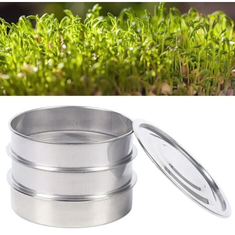 Lilyeriy Keimschale 3 Etagen Edelstahl 304 - Sprossenturm 20cm Durchmesser, BPA-frei