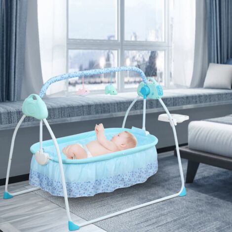 25kg 5 Gang Elektrische automatische Babywiege Babyschaukel Mit Matte Babywippe Babywiege Neugeborene MP3