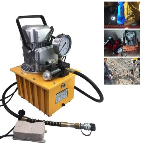 Produktbild von Elektrische Hydraulikpumpe 700 Bar – 750W, 220V, 7L Tank, Mit Pedal-Magnetventil – Für Heben, Pressen & Biegen