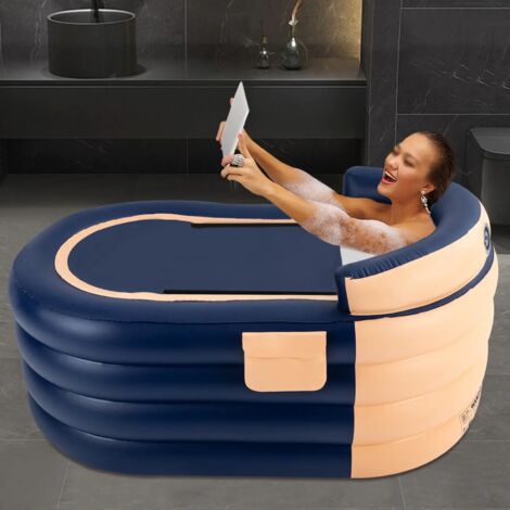 4 Ebenen Freistehend Aufblasbare Erwachsene Badewanne Mit Drahtloser Elektrischer Luftpumpe Inflatable Bathtub 30W
