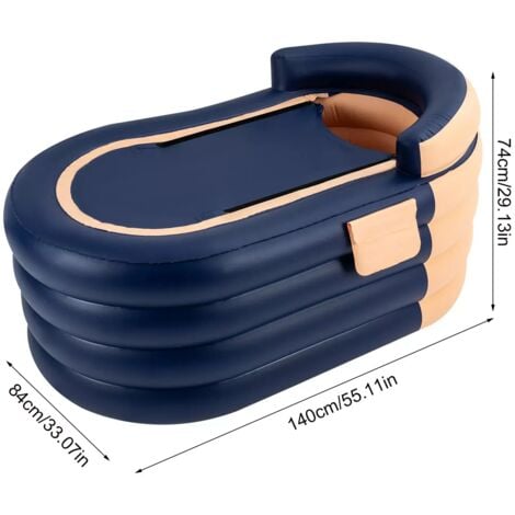 MegLob Kabellose Aufblasbare Badewanne 140cm - Tragbare Wanne Für Innen & Außen