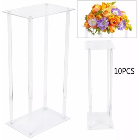 10 Stück Hochzeitsdeko Tisch Blumenständer Klarer Boden Acrylsäule