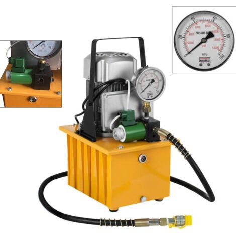 750W 220V Elektrische Hydraulische Pomp Enkelwerkende Handmatige Klep 7l Grote Capaciteitsbrandstoftank