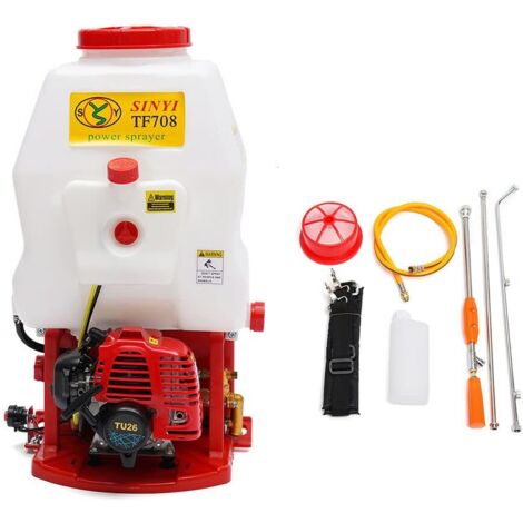 20L Rückenspritze Sprühgerät,2-Takt 25.4CC Benzinmotor Unkrautspritze Motorspritze Motorsprüher Rückensprühgerät Gartenspritze Garten Pflanzesprüher (1/5)